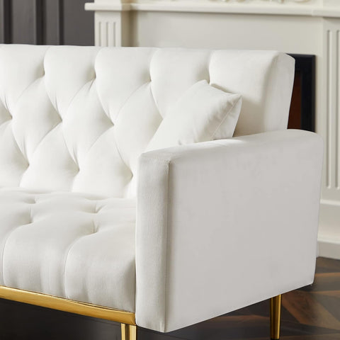 Ivory Dream | Convertible Tufted Sofa Cum Bed