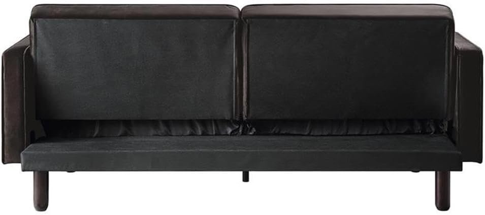 Maple Nest | Modern Tufted Sofa Cum Bed, Dark Brown