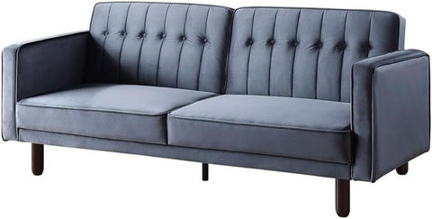 Slate Harmony | Convertible Tufted Sofa Cum Bed