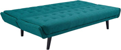 Teal Tranquility | Convertible Tufted Sofa Cum Bed