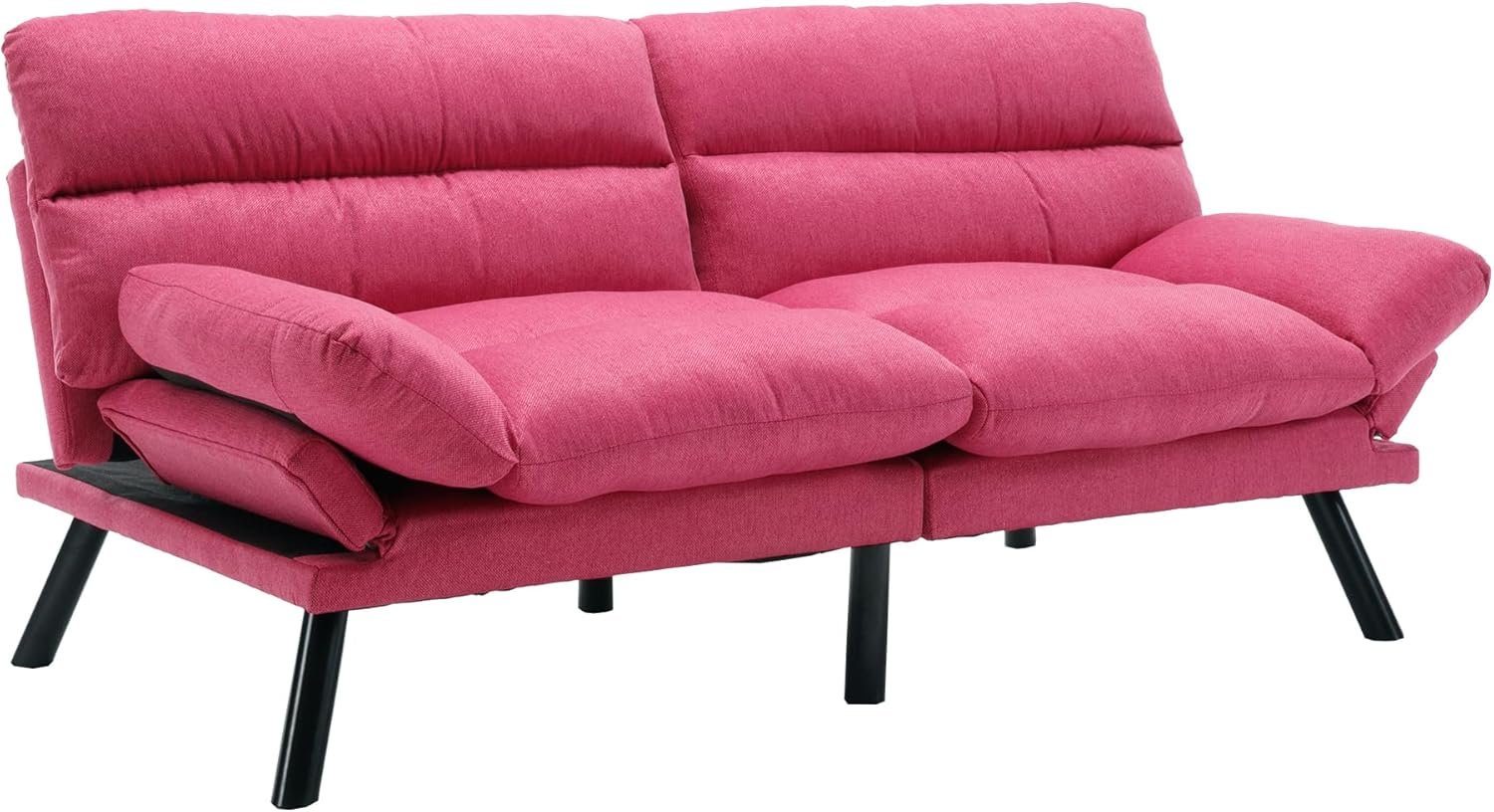 Blush Haven | Convertible Tufted Sofa Cum Bed