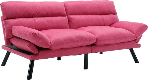 Blush Haven | Convertible Tufted Sofa Cum Bed