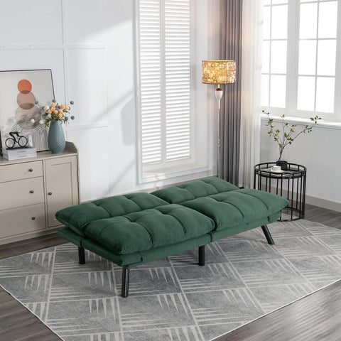 Emerald Haven | Convertible Tufted Sofa Cum Bed