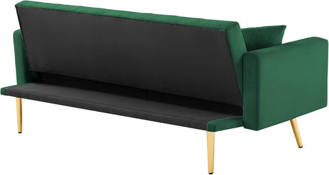 Emerald Elegance | Convertible Tufted Sofa Cum Bed