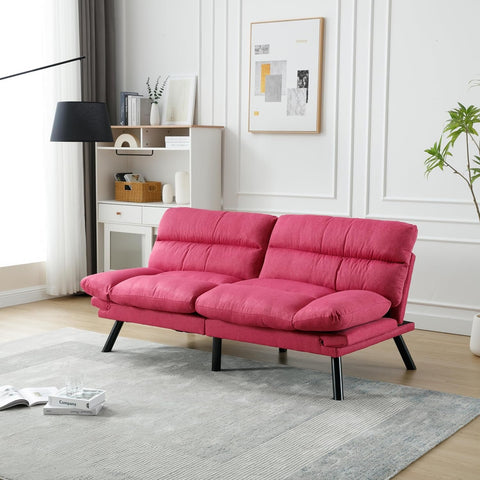 Blush Haven | Convertible Tufted Sofa Cum Bed
