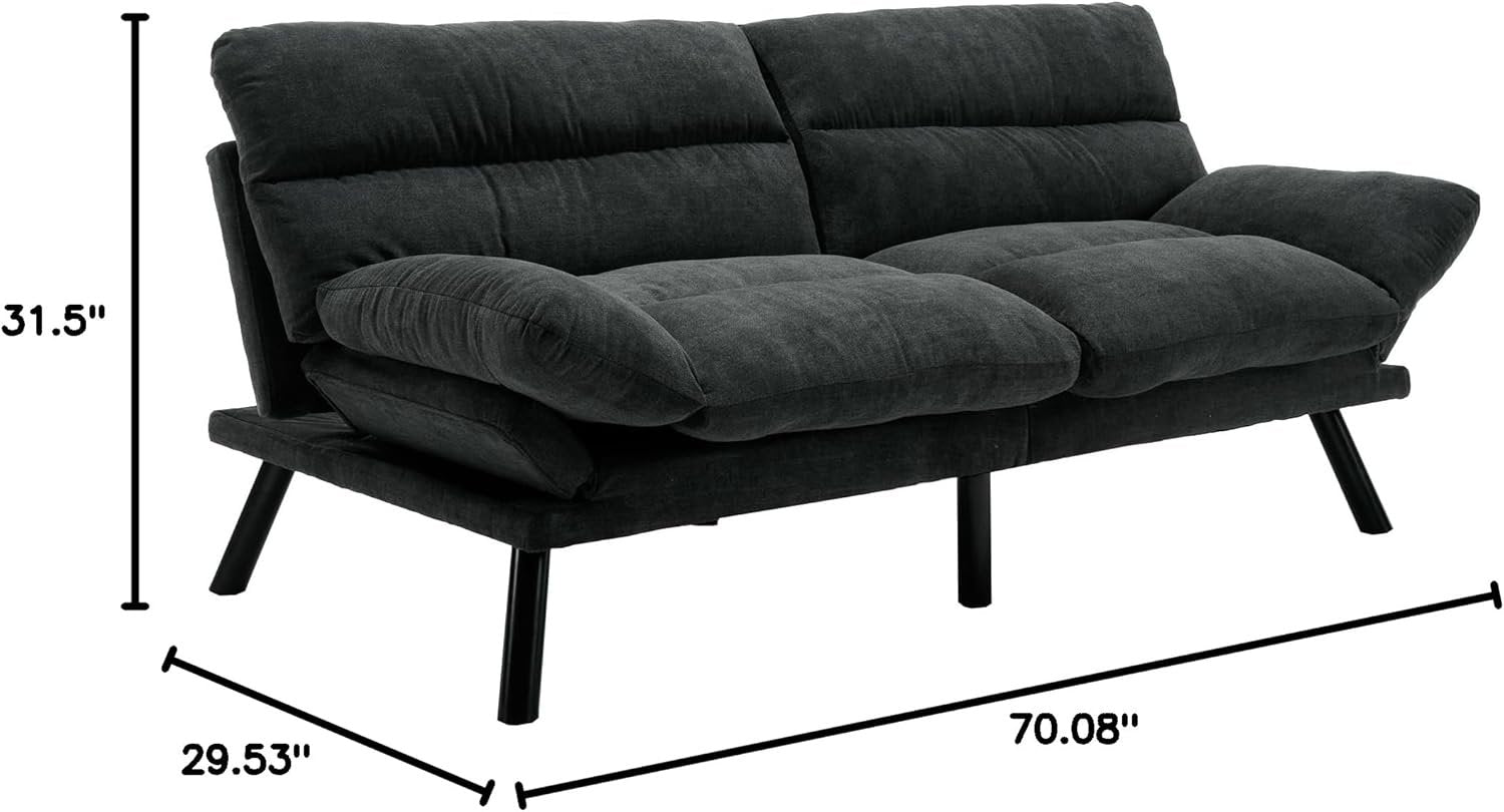 Slate Comfort | Convertible Plush Sofa Cum Bed