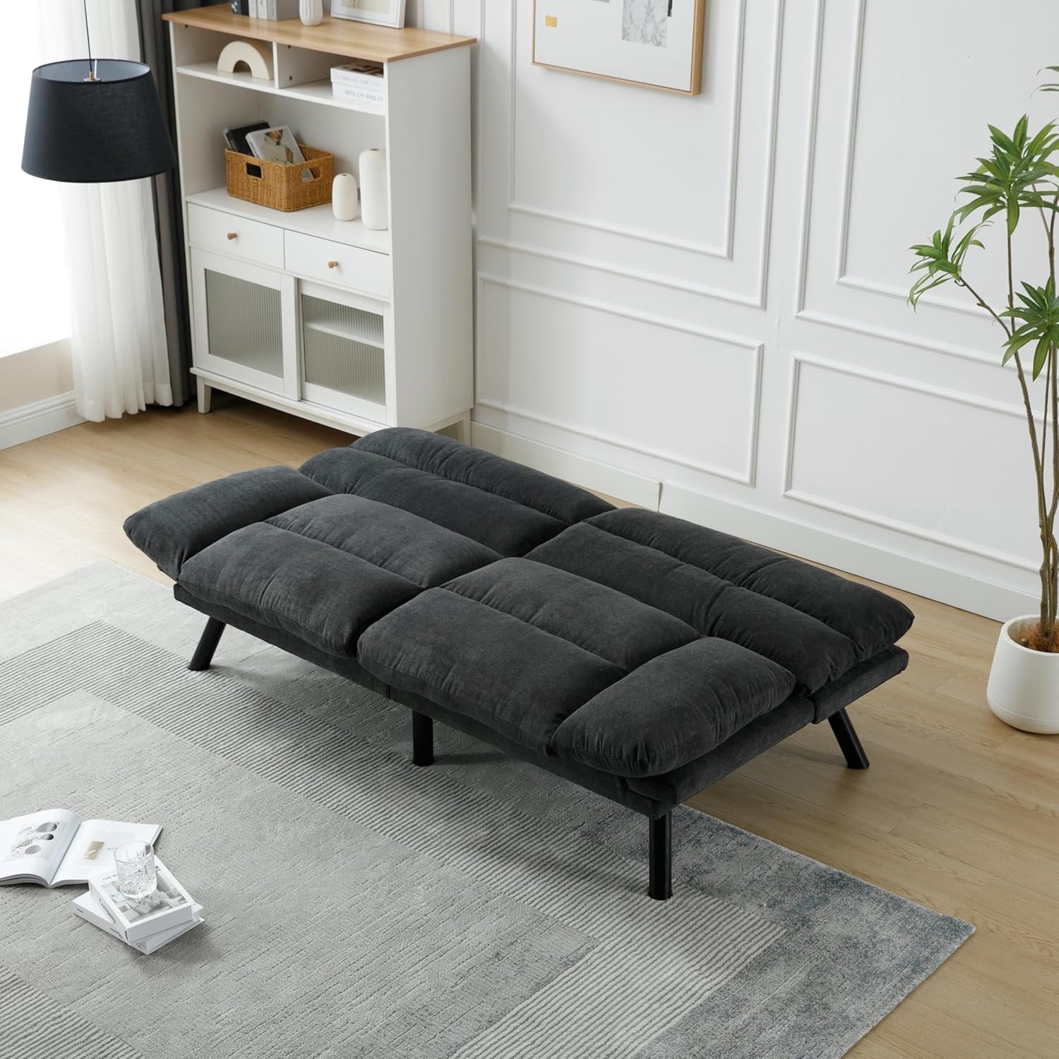 Slate Comfort | Convertible Plush Sofa Cum Bed