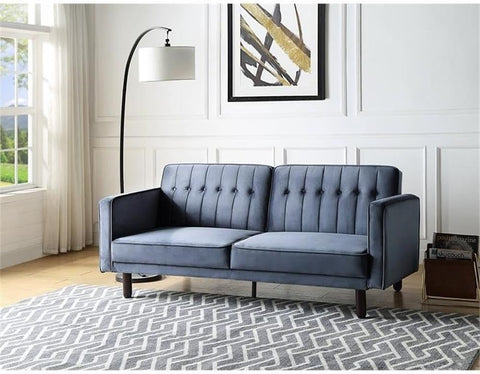 Slate Harmony | Convertible Tufted Sofa Cum Bed