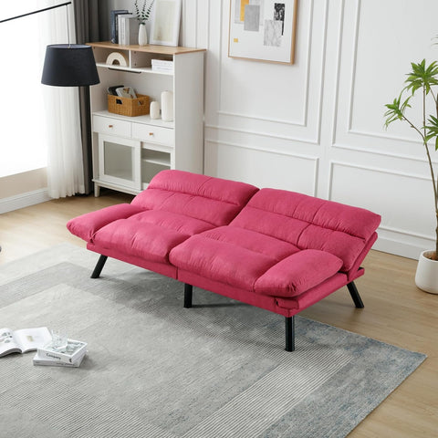 Blush Haven | Convertible Tufted Sofa Cum Bed