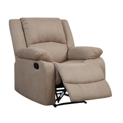 E-Furniture Nashville Manual Single seater Recliner in Biege Color - E-FURNITURE