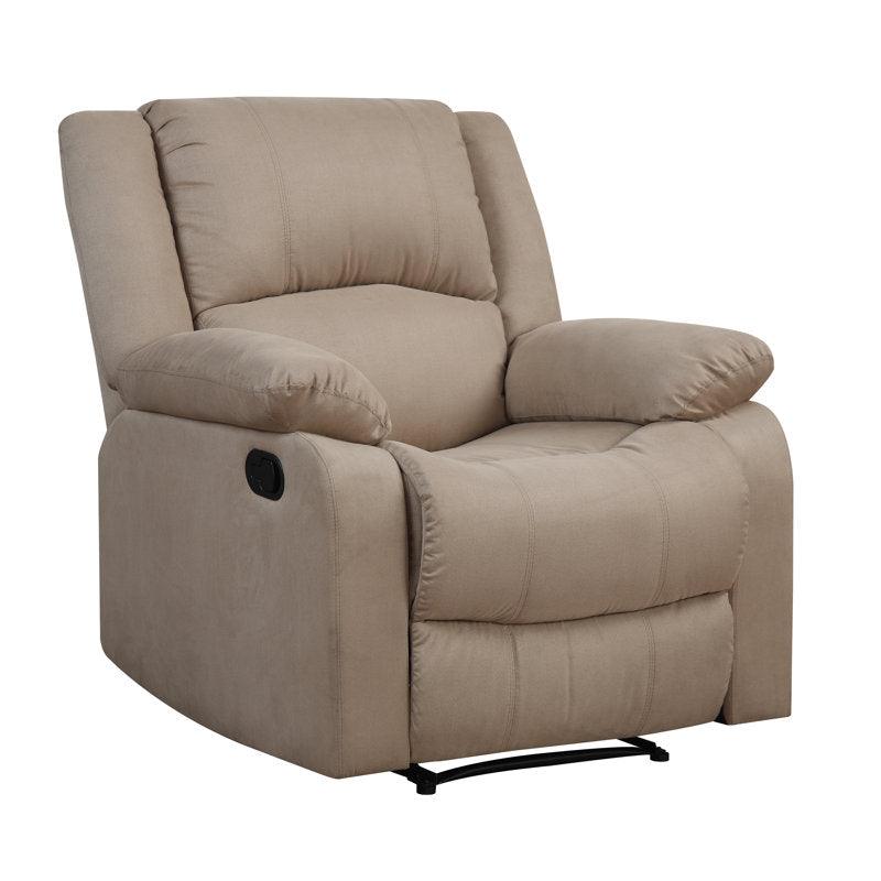 E-Furniture Nashville Manual Single seater Recliner in Biege Color - E-FURNITURE