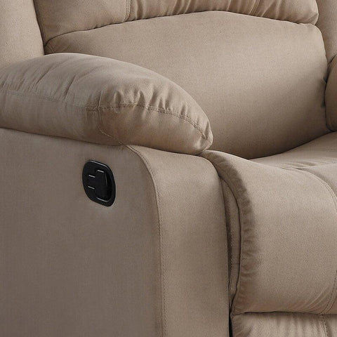E-Furniture Nashville Manual Single seater Recliner in Biege Color - E-FURNITURE