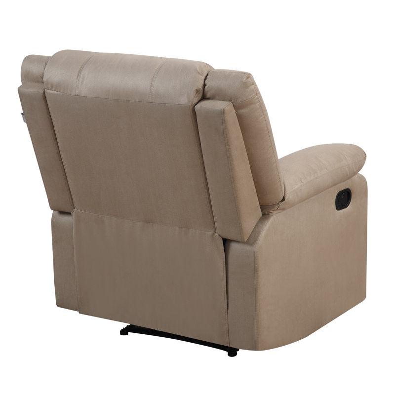 E-Furniture Nashville Manual Single seater Recliner in Biege Color - E-FURNITURE