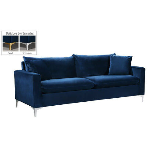 E-Furniture Philadelphia Couch | 5 Seater Couch In Blue Colour - E-FURNITURE