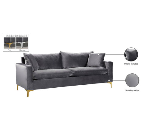 E-Furniture Philadelphia Couch | 5 Seater Couch In Blue Colour - E-FURNITURE