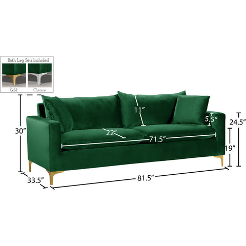 E-Furniture Philadelphia Couch | 5 Seater Couch In Blue Colour - E-FURNITURE