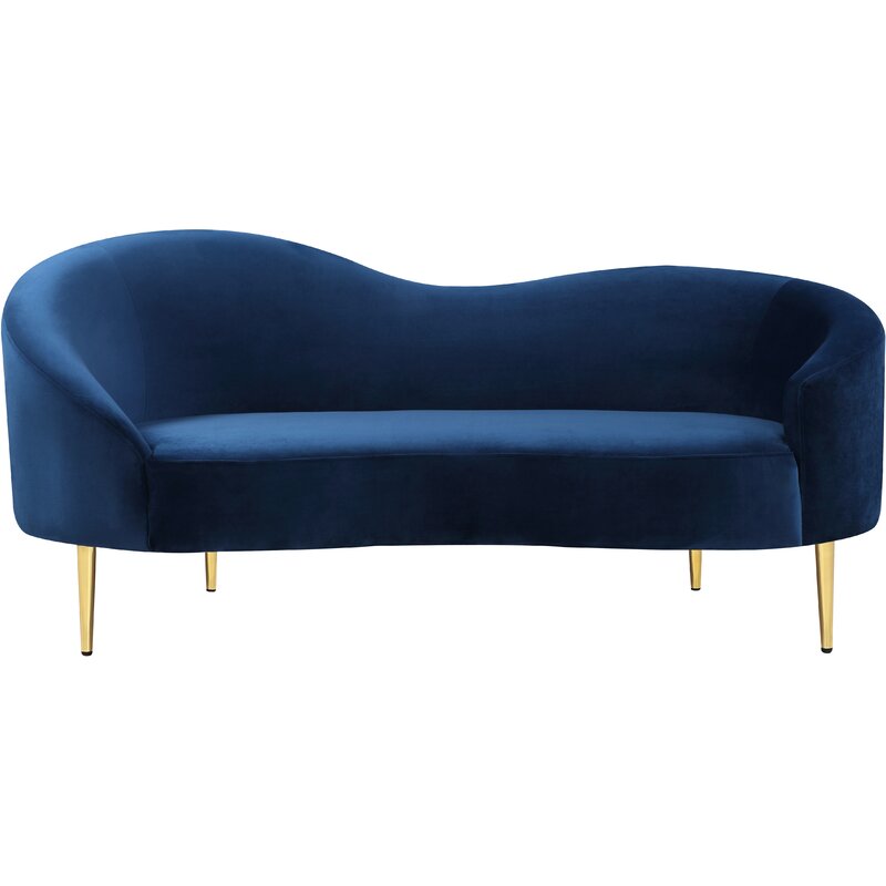 E-Furniture Seattle Couch | 5 seater Couch in blue colour - E-FURNITURE
