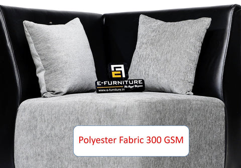 ModernoLux | Sienna Chaise Sectional Compact Sofa, Charcoal Gray