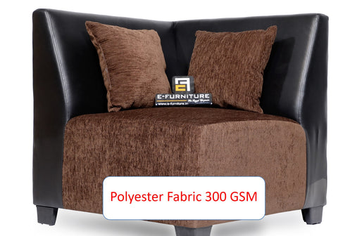 E-Furniture | Athena Upholstered Teak sofa, brown