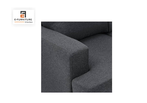 E-Furniture | Urban Loft Sectional Sofa with Chaise, Slate Grey
