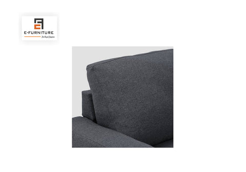 E-Furniture | Urban Loft Sectional Sofa with Chaise, Slate Grey