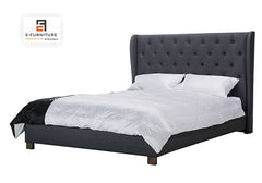 E-Furniture | Neemwood Classic Queen, Dark Charcoal Gray