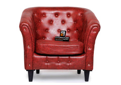 E-FURNITURE Justino chair in cherry Red color