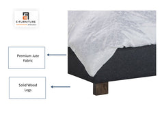 E-Furniture | Neemwood Classic Queen, Dark Charcoal Gray