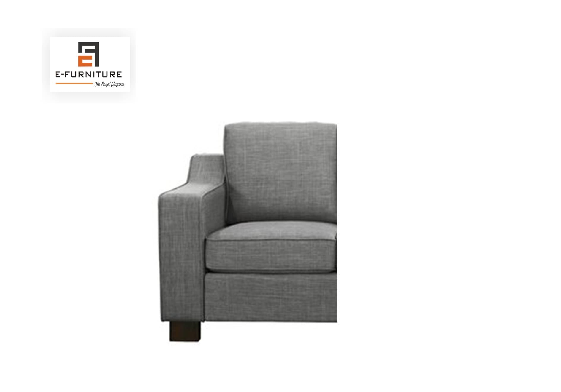 E-Furniture | Silhouette L-Shaped Sectional, Chaise Left, Soft Gray