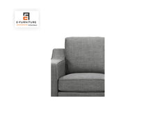 E-Furniture | Silhouette L-Shaped Sectional, Chaise Left, Soft Gray