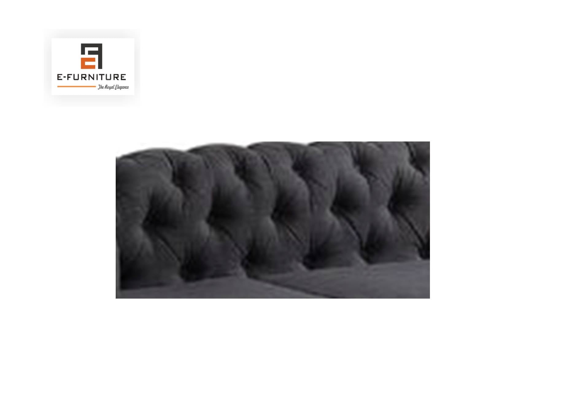 E-Furniture | Chesterfield Elegance L-Shaped Sectional, Chaise Left, Velvet Black