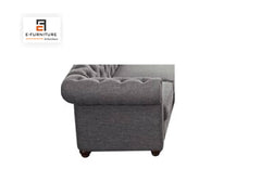 E-Furniture | Modern Elegance U-Shaped Sectional, Plush Grey