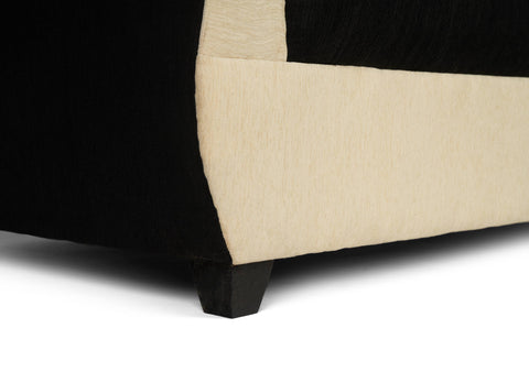E-Furniture | Modern Harmony 3+1+1 Seater, Black and Cream