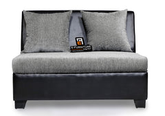 ModernoLux | Sienna Chaise Sectional Compact Sofa, Charcoal Gray