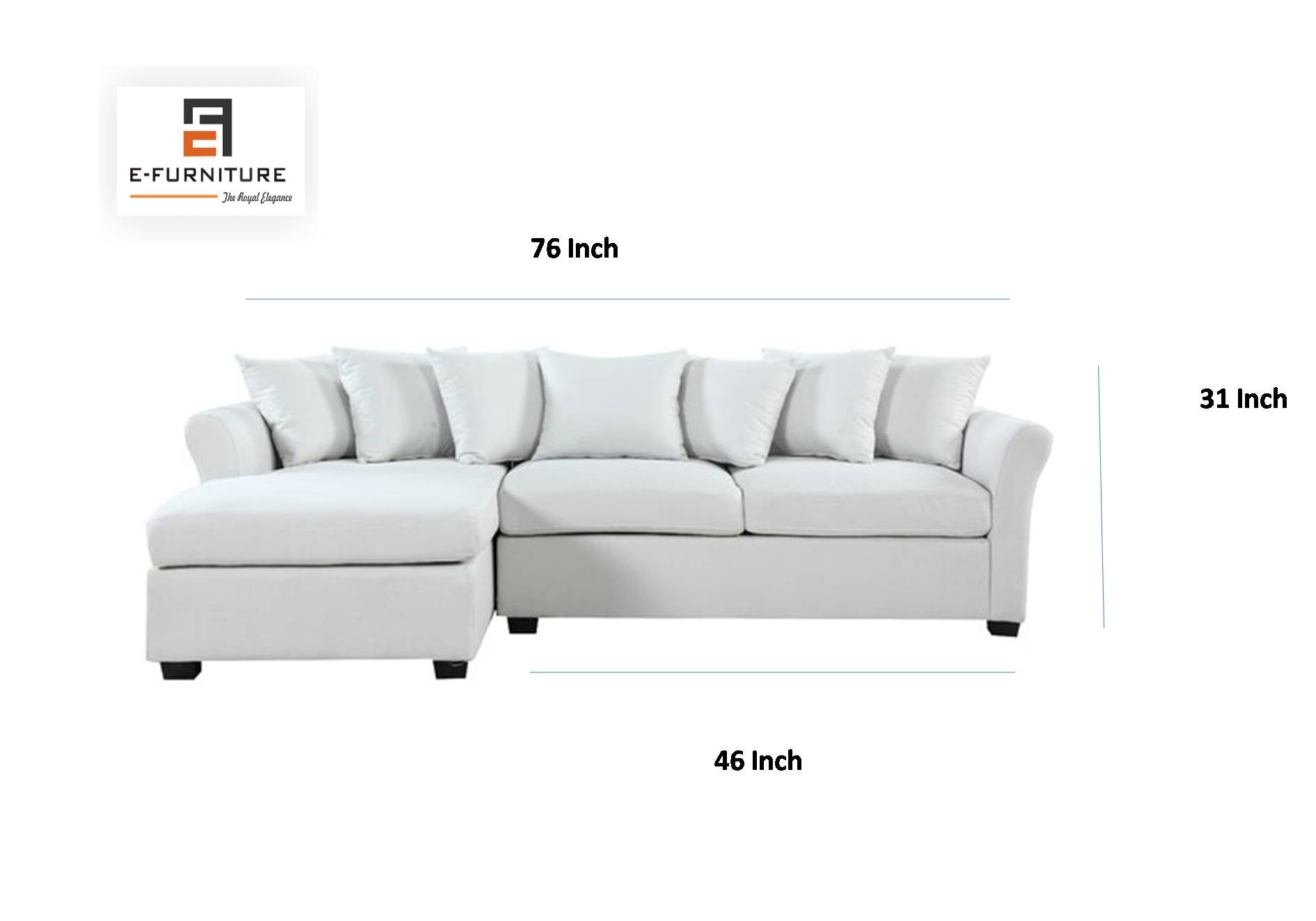 Aroma Lounger Sofa Set in White Color by E-furniture