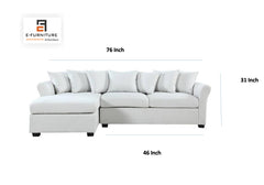 Aroma Lounger Sofa Set in White Color by E-furniture