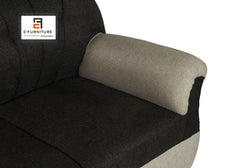E-Furniture | Eleganza Two-Tone Tufted Sofa, Classic Gray & Charcoal