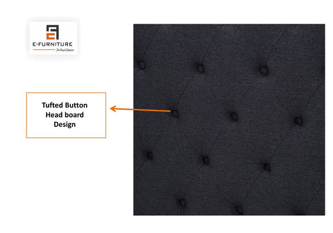 E-Furniture | Neemwood Classic Queen, Dark Charcoal Gray