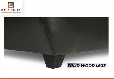 Arica Sofa Pack for Living room In black leatherrette