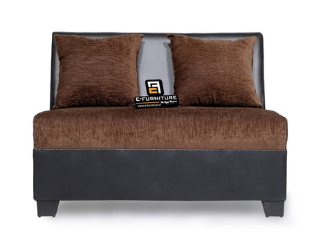 E-Furniture | Athena Upholstered Teak sofa, brown