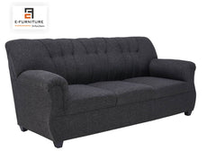 E-Furniture | Midnight Majesty 3+1+1 Seater, Dark Elegance