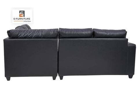 E-Furniture | Vittoria L-Shaped Sectional, Grand, Onyx Black