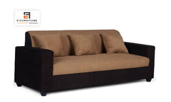 E-Furniture Aerin Brown and Beige Sofa pack