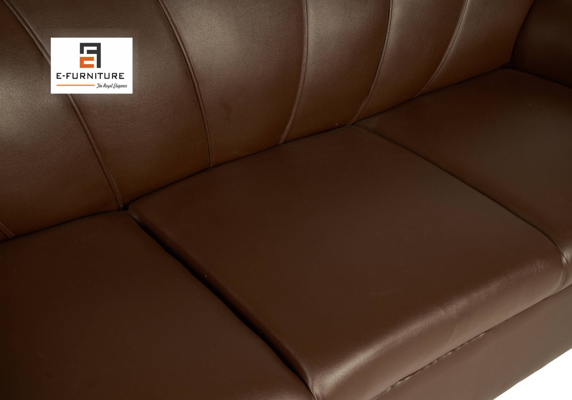 E-Furniture | Sienna Comfort 3+1+1 Seater, Rich Brown Leatherette
