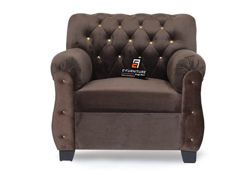 E-Furniture | Heritage Haven Tufted Trio Set, Espresso Brown