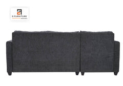 E-Furniture | Serenity Haven RHS L-Sectional, Slate Black