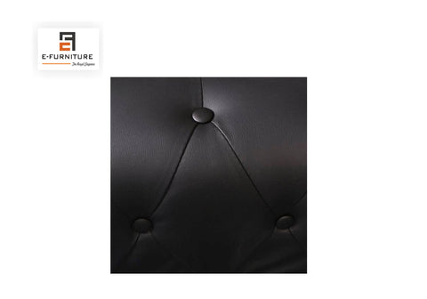 E-Furniture | Noir Luxe L-Shaped Sectional, Chaise Left, Tufted Black