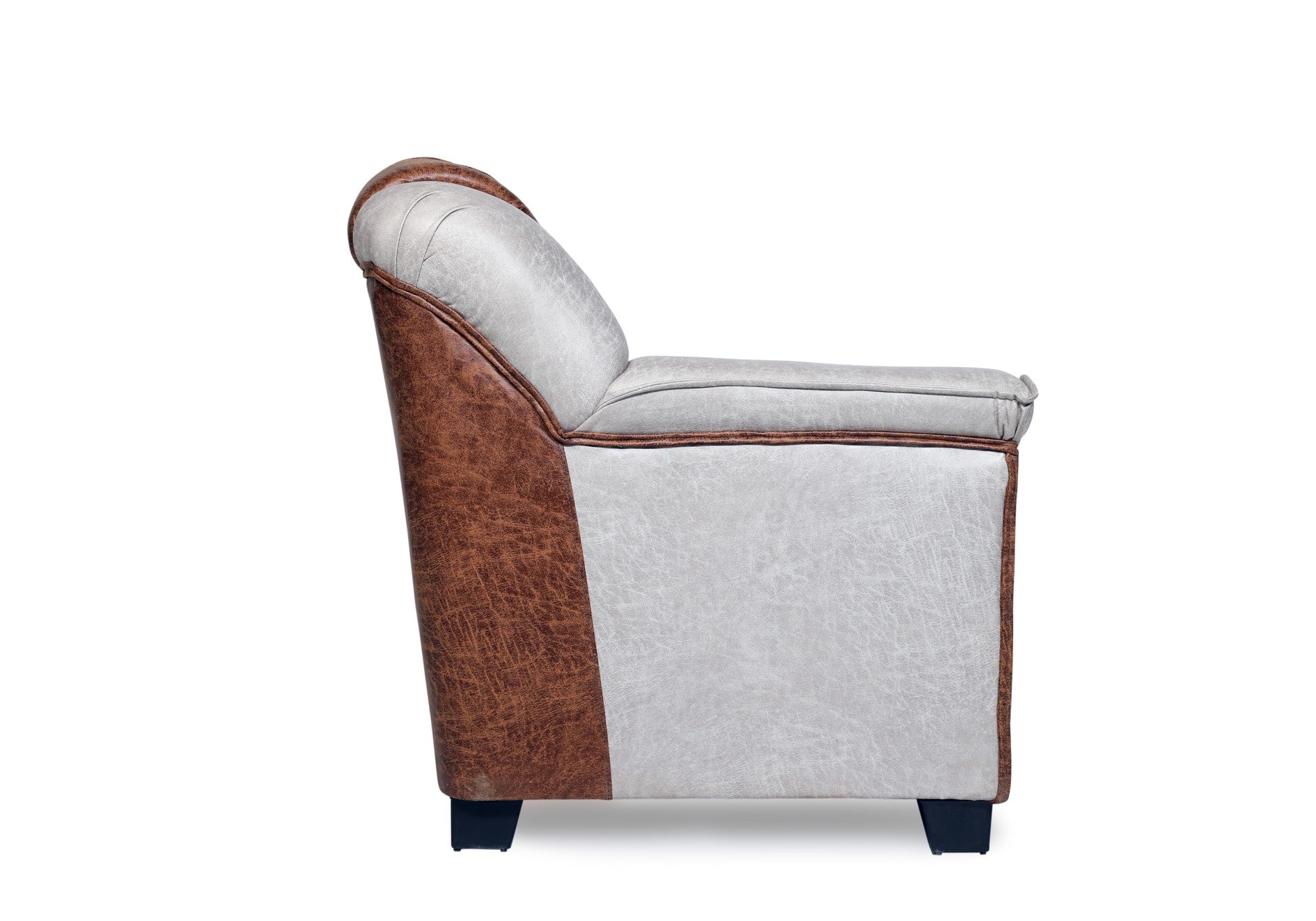 Royal Chesterfield Sofa – Brown Leatherette (by E-Furniture)