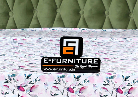 E-Furniture | Eden Oasis Queen Upholstered Bed, Lush Green
