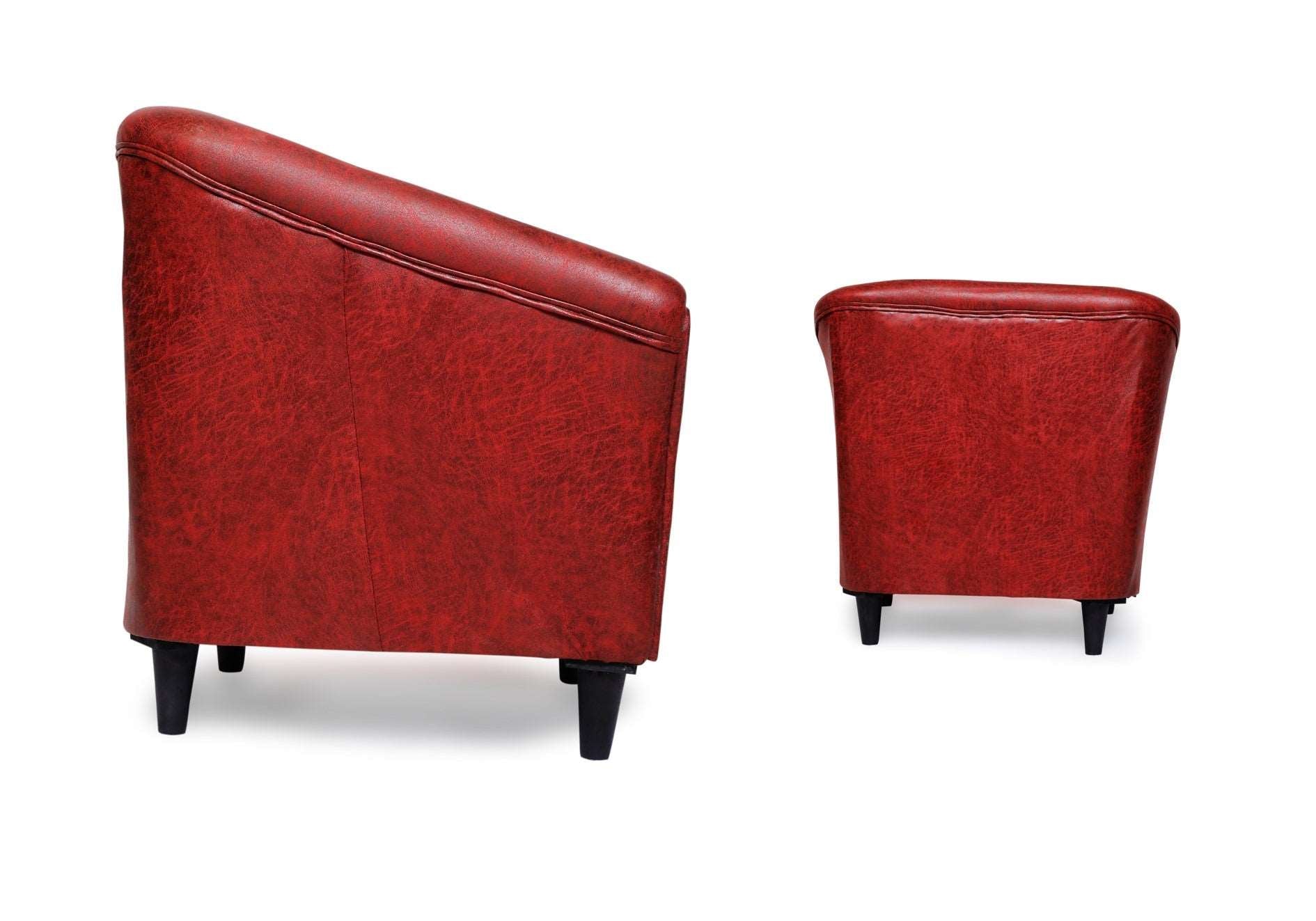 E-FURNITURE Justino chair in cherry Red color
